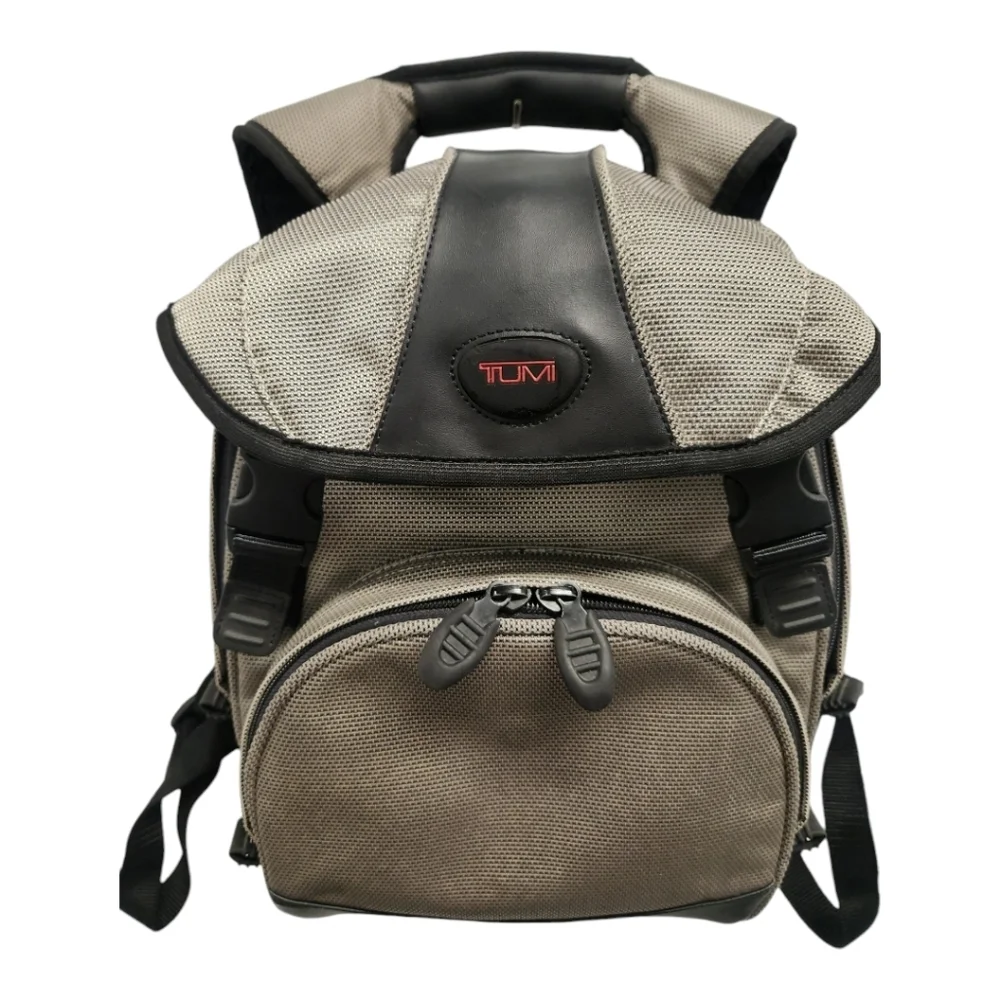 Tumi T2 Ballistic Black Gray Multi Compartment Travel Backpack Waist Carry Bag ;